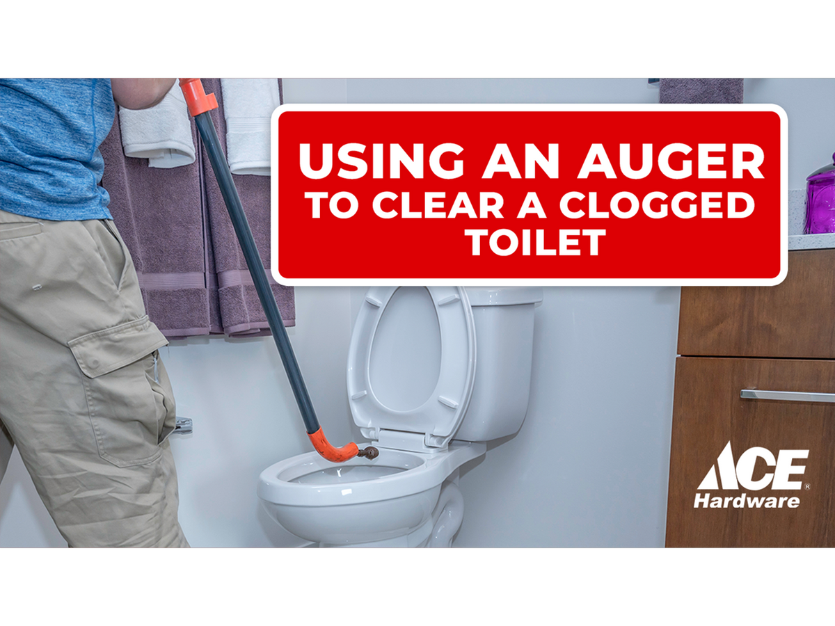 Using an auger to clear a clogged toilet – AHPI