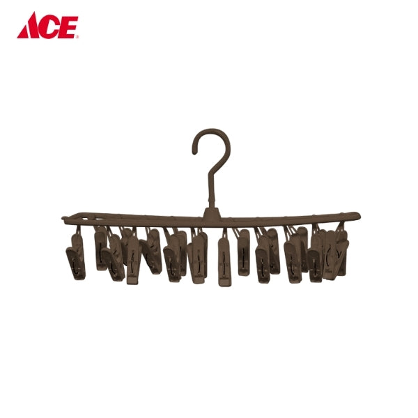 CASCADE Rectangular Hanger with 20 Clips - LBrown (GC-3239B)