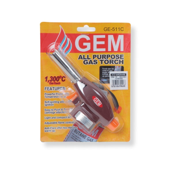 GEM All Purpose Gas Torch - Straight (GE-511C)