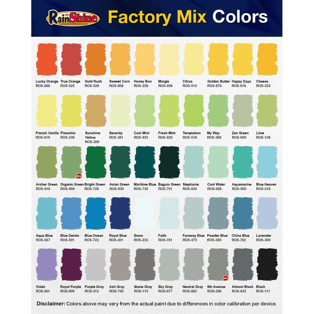 RAIN OR SHINE 1L Elastomeric Paint - Stone Gray (ROS-115)