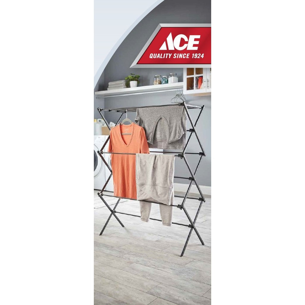 ACE COLLAPSIBLE METAL CLOTHES DRYING RACK 45IN x 14in x 35in