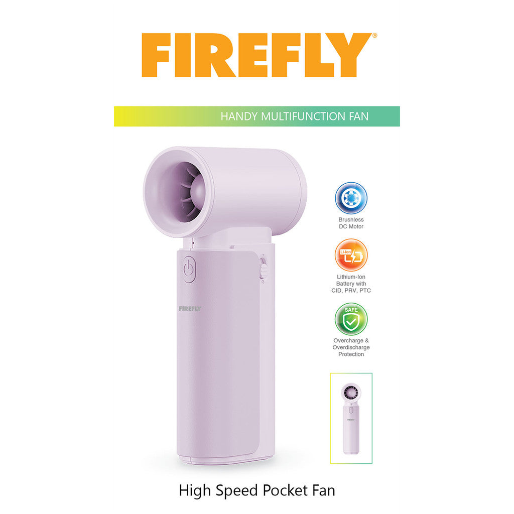 FIREFLY High Speed Pocket Fan - Lilac FEL821L