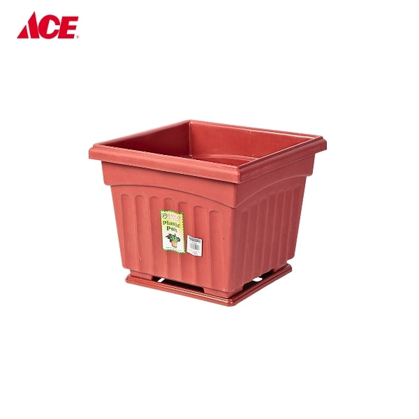 RAMGO Plastic Pot and Saucer - Square