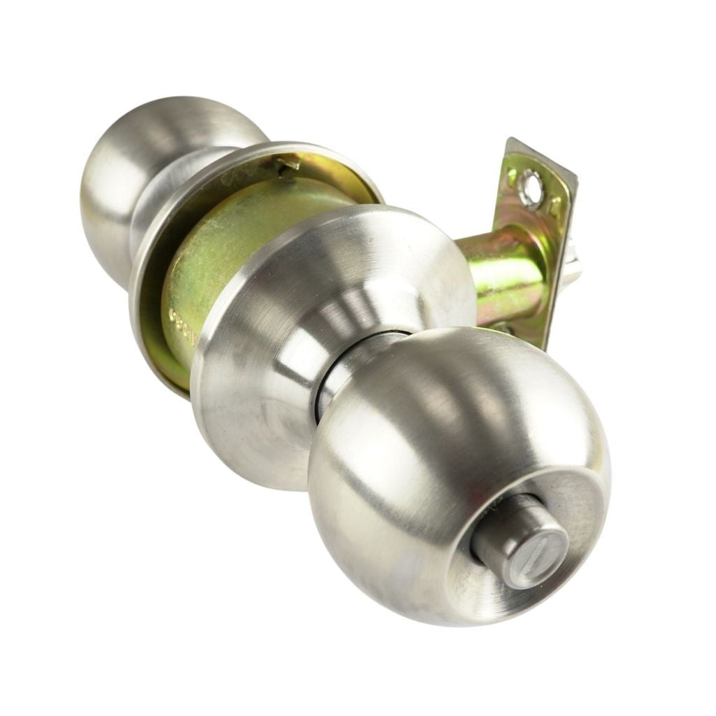 ARGO Knobset Cylindrical Entry Round Satin Stainless Steel