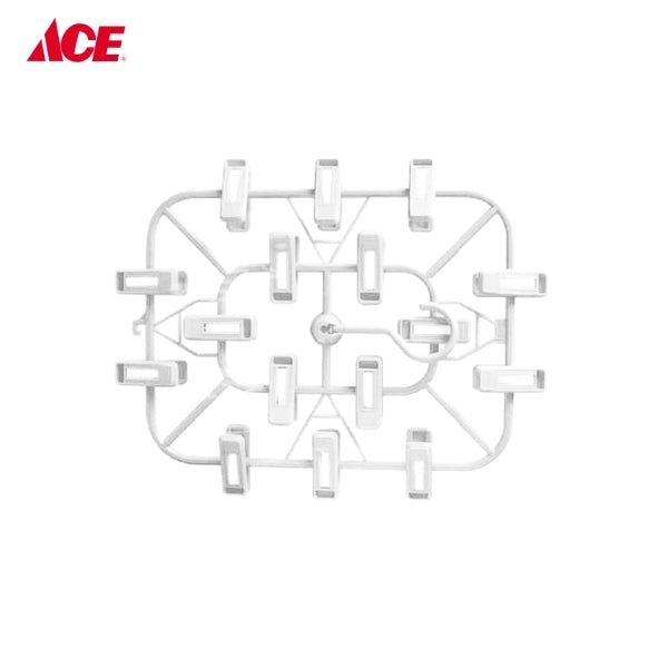 CASCADE Square Hanger with 16 Clips - White (GC-3238-16G)