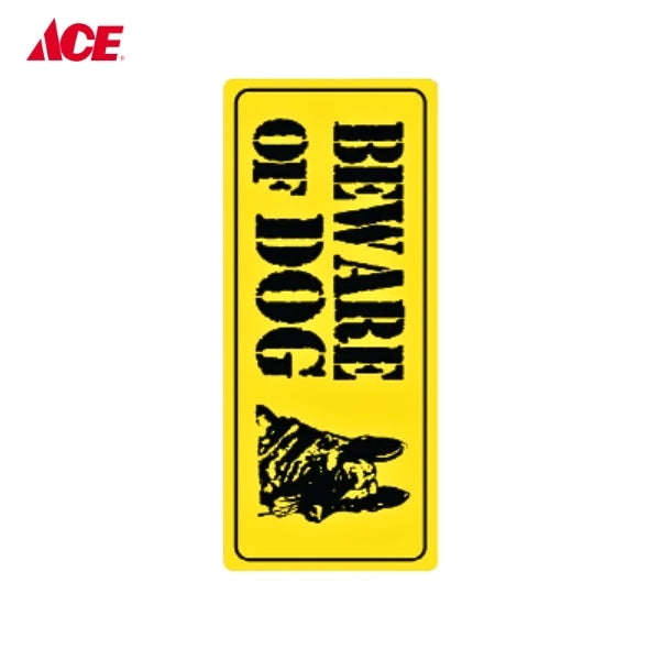 4x9 Safety Signage Beware of Dog - Yellow (YS-709)