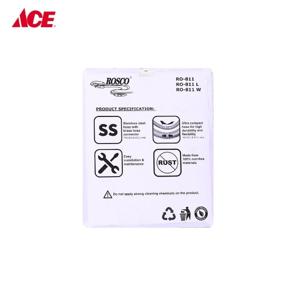ROSCO 2m Shower/Bidet Stainless Hose (RO-811L)
