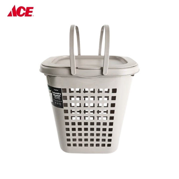 MEGABOX 48L Laundry Basket with Cover - Ash Gray (MG552)
