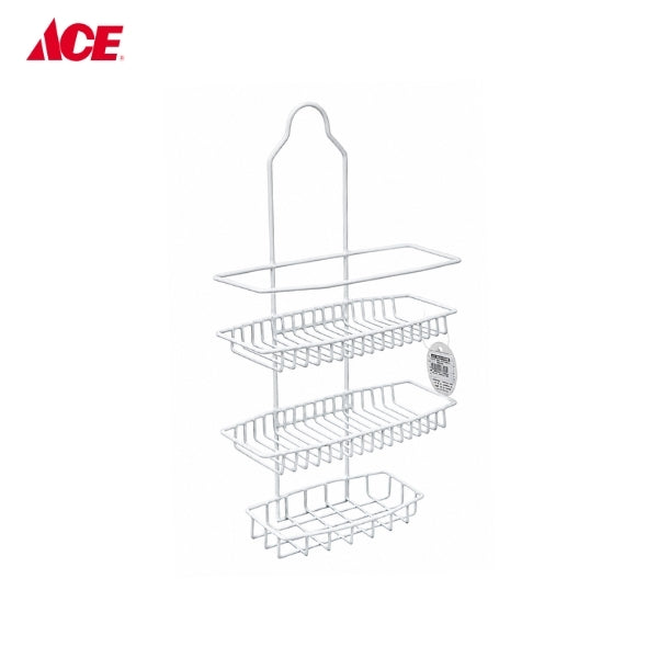 DURABLE 3-Layer Shower Caddy - White