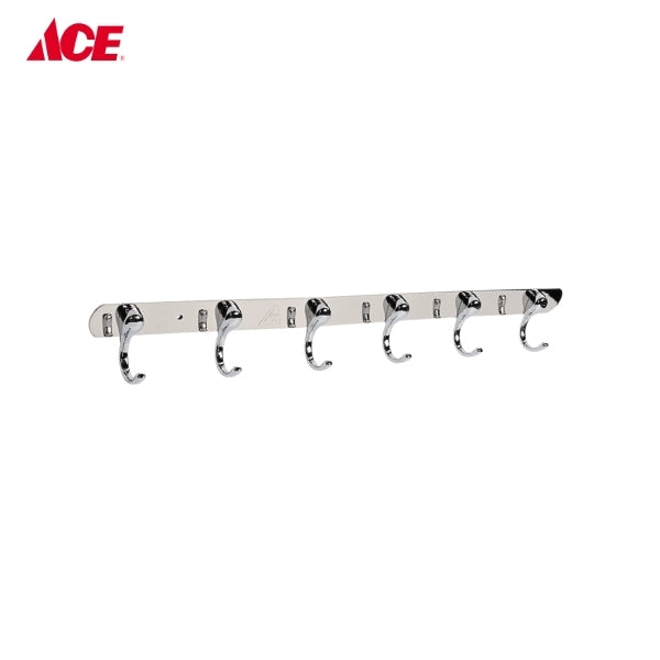 ARCHIE 6-Hooks Towel Bar - Stainless Steel (A-103-6)