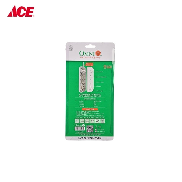 OMNI 4-Gang Extension Cord Set (WER-103-PK)