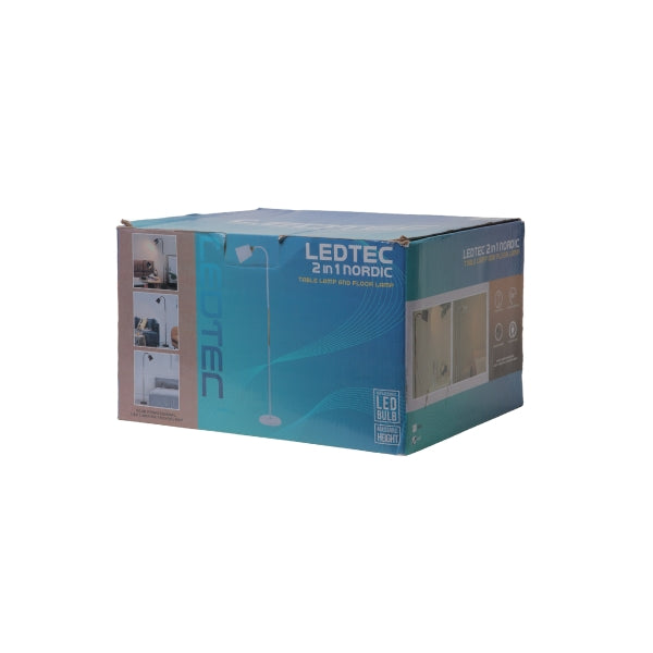 LEDTEC 2in1 Nordic Table and Floor Lamp - White
