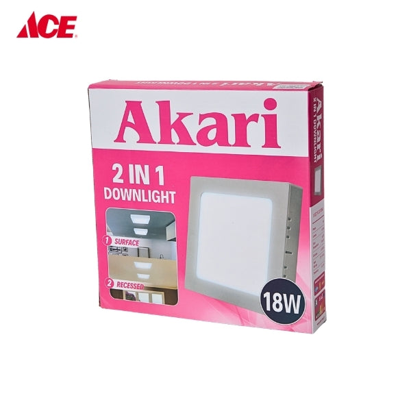 AKARI 2-in-1 Square LED Downlight 18W (FLPS18D)