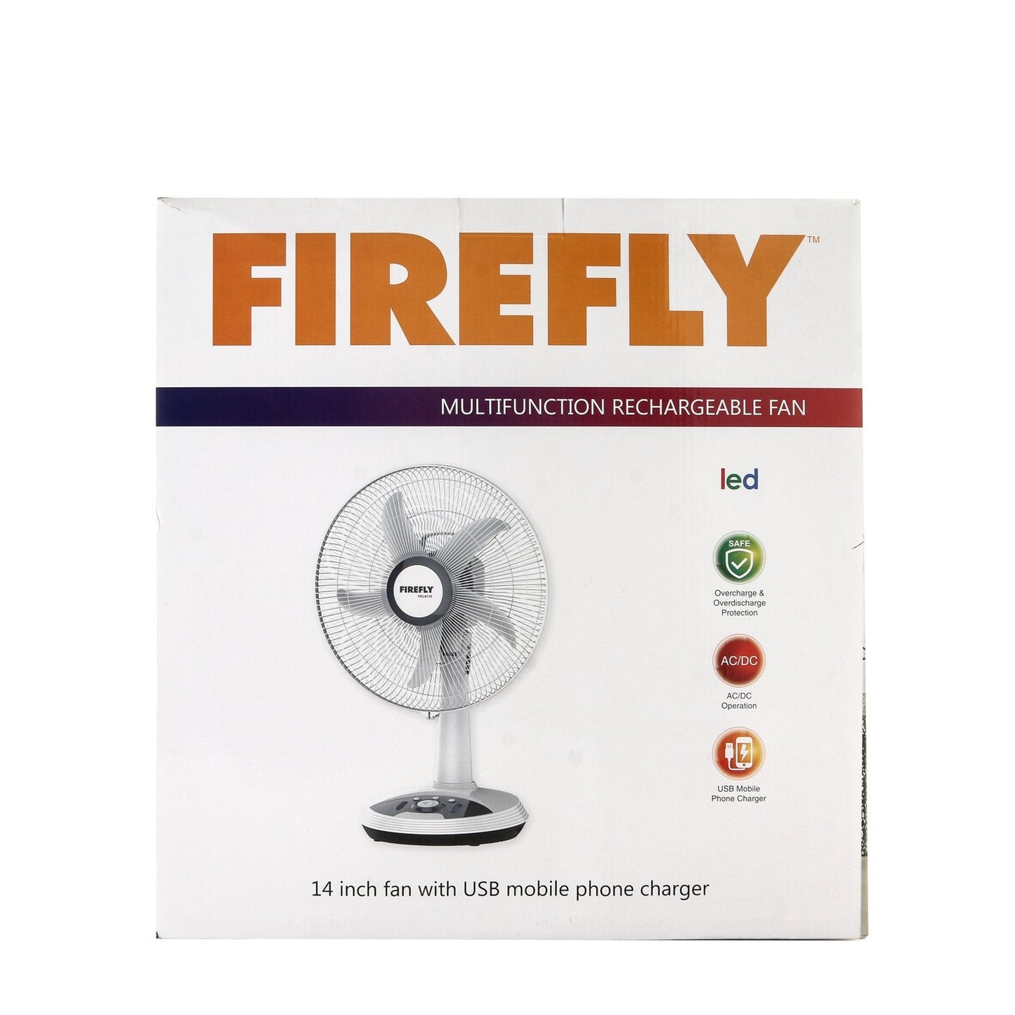 FIREFLY 14 In. Rechargeable Brushless Motor Floor Fan (FEL6110)