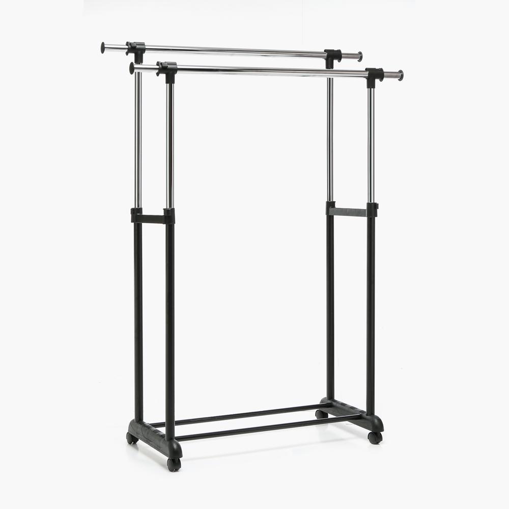 LIVING MASTER Mobile Clothes Double Rack