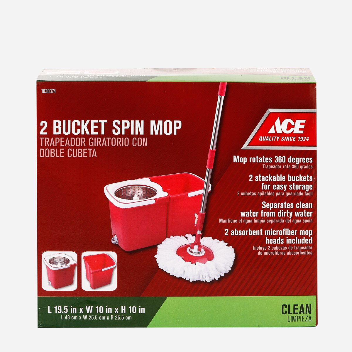 ACE 2-Bucket Spin Mop (1838374)