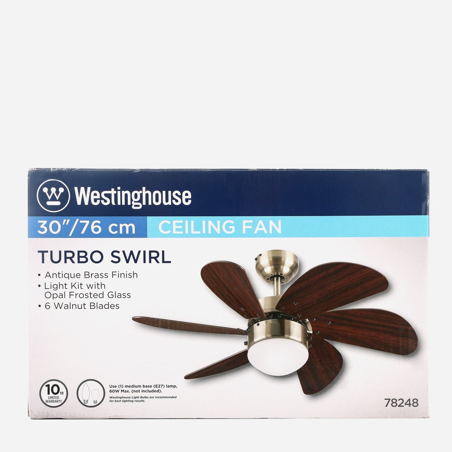 WESTINGHOUSE 30in. Turbo Swirl Ceiling Fan (WH6T30ABD)