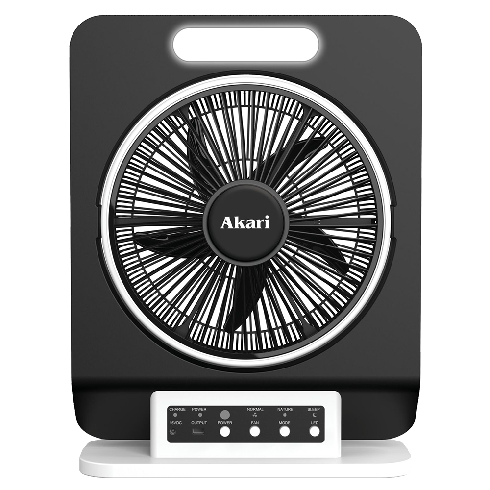 AKARI 50W Oscilating Box Fan Black (ARBF-5913)