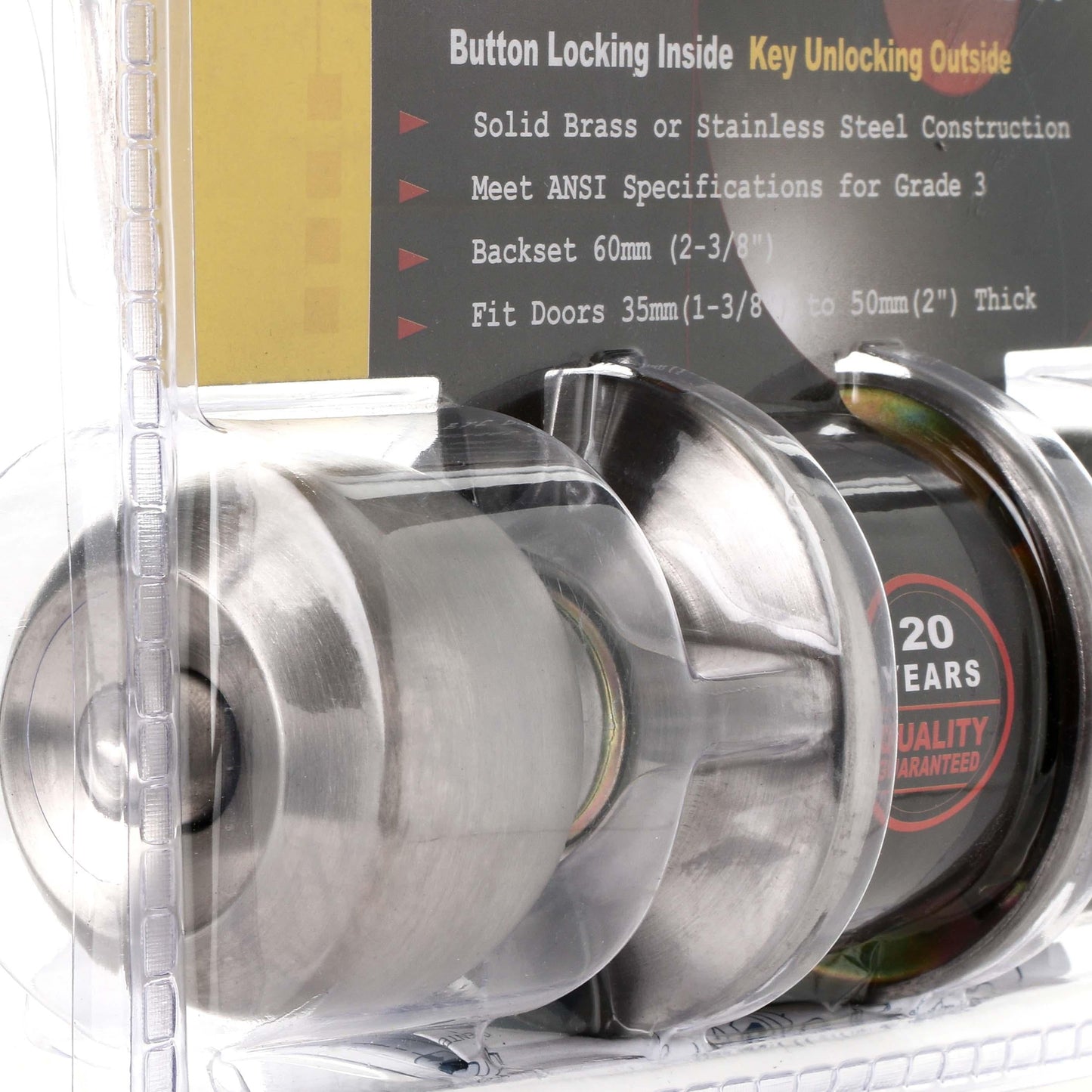 SOBO Stainless Steel Entrance Doorknob Lock Set (587SS)