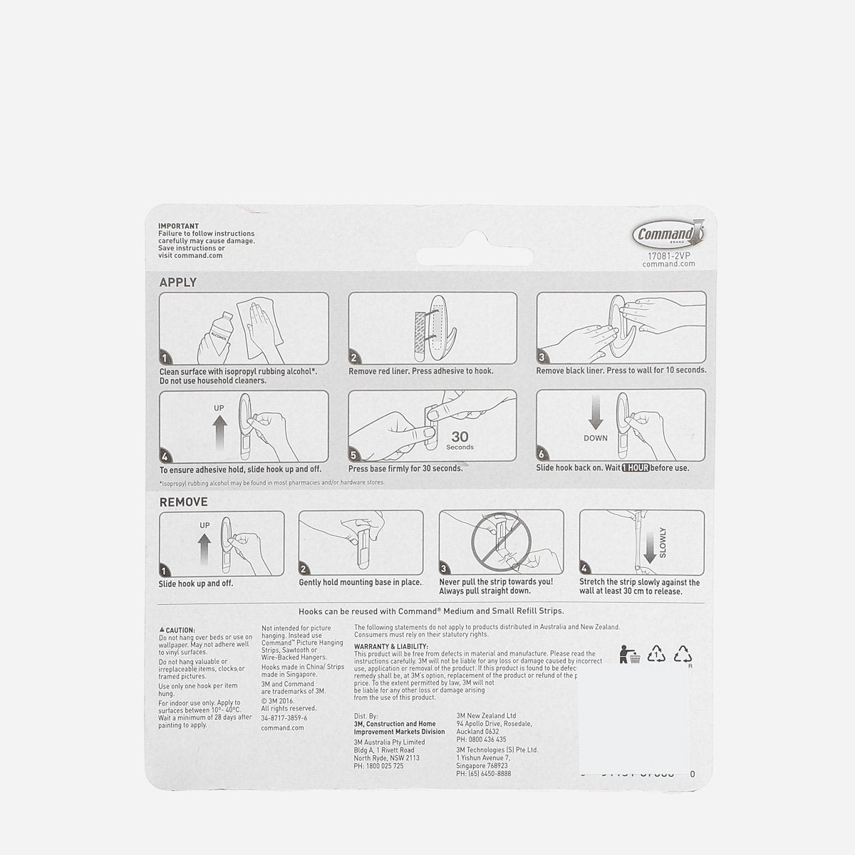 3M Command Designer Hooks (Small & Medium)