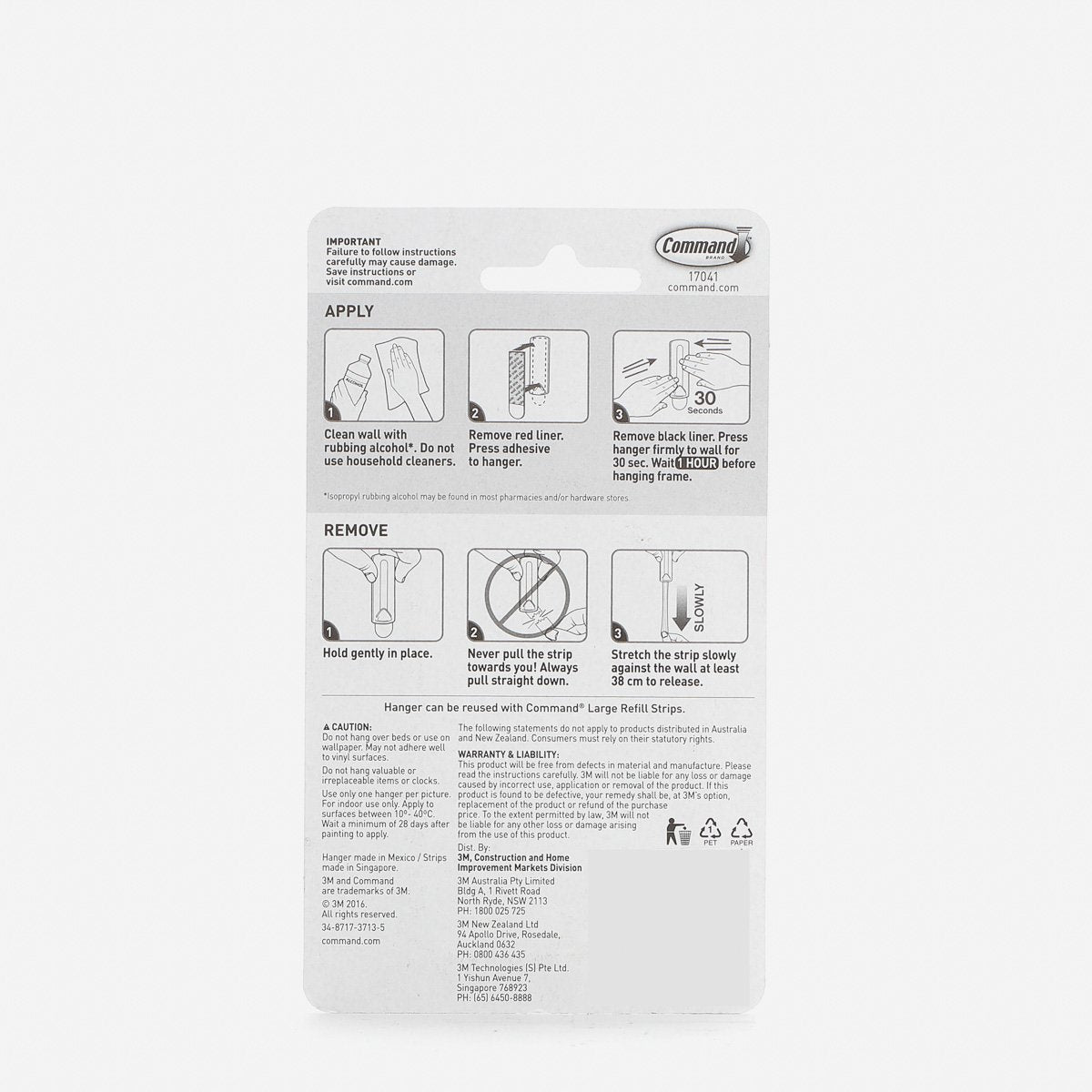 3M Command Mini Hook Hanger - Clear