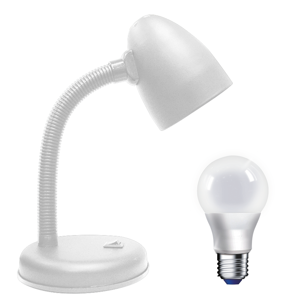 NXLED Desk Lamp Fixture with Tri Color Bulb (ANX-O401W)
