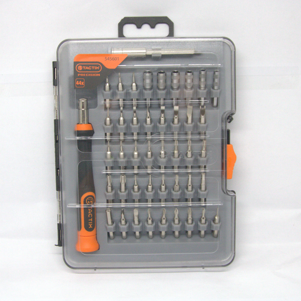 TACTIX 44-Pc Precision Screwdriver Bit Set