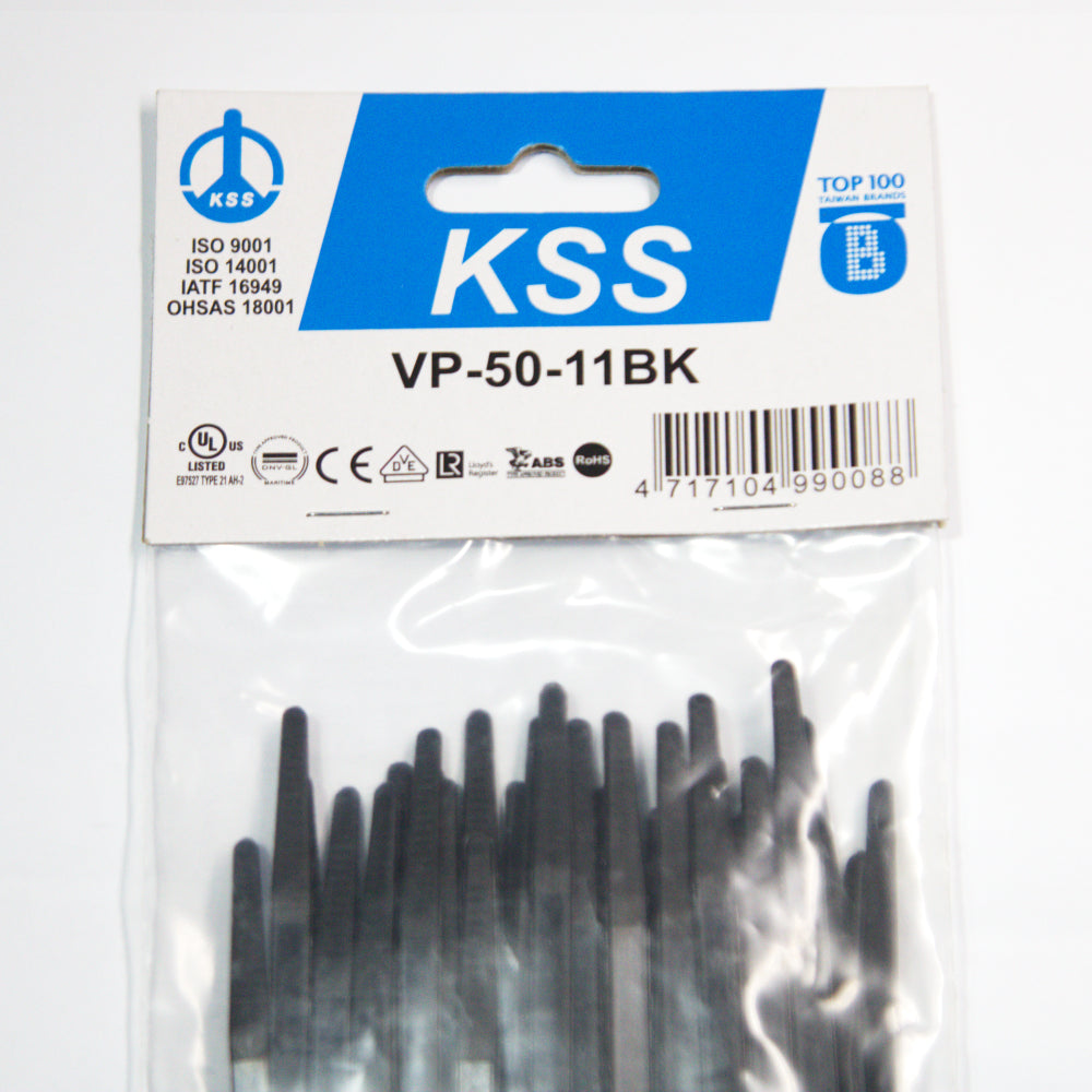 KL & LING 11" Cable Tie - Black (50pcs.)