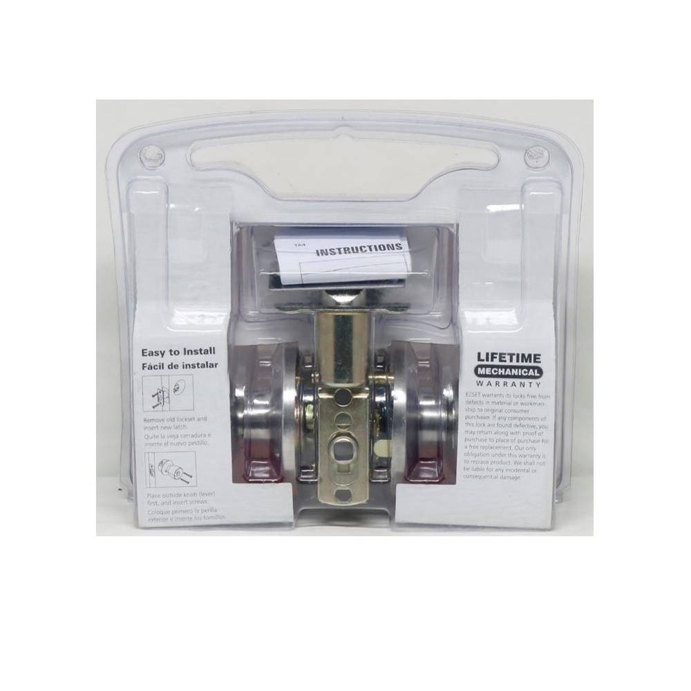 EZSET Satin Stainless Steel Tubular Entrance Knobset