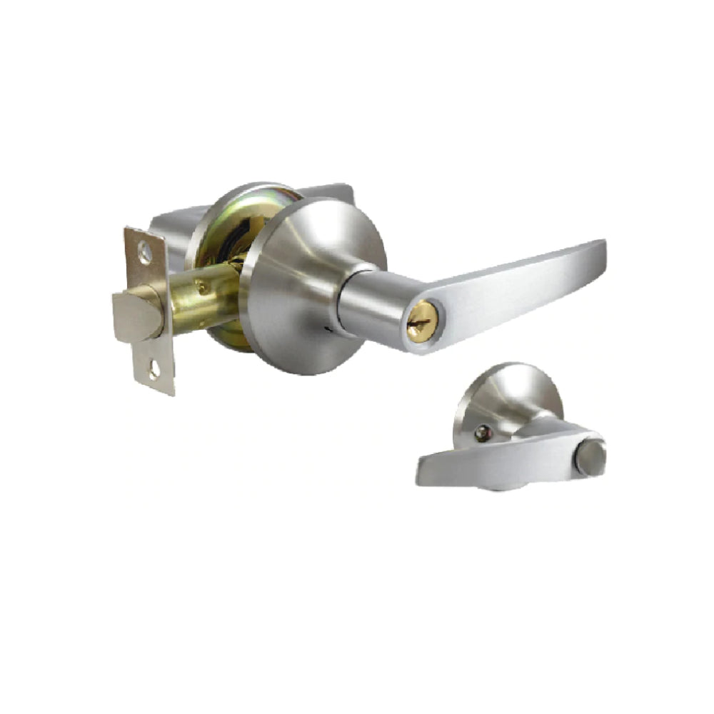 GATEMAN Lever Set Tubular Entrance Satin Nickel