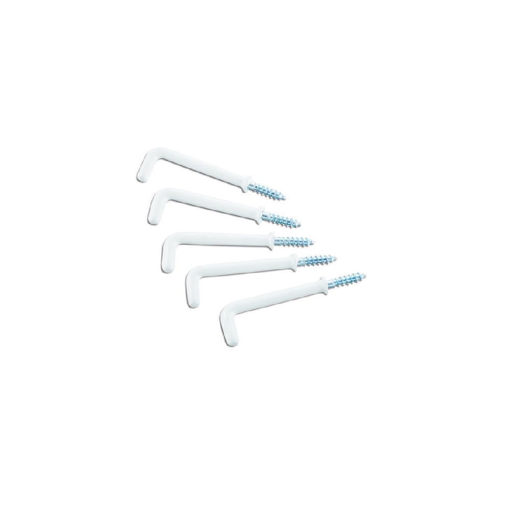MILLER PVC Coated SQ Hooks 1-1/4" - White