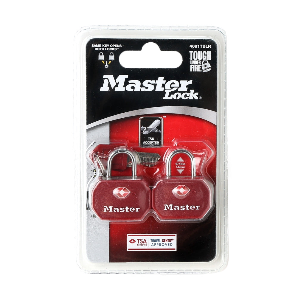 MASTER TSA Luggage Lock 32mm 2-pack (Red)