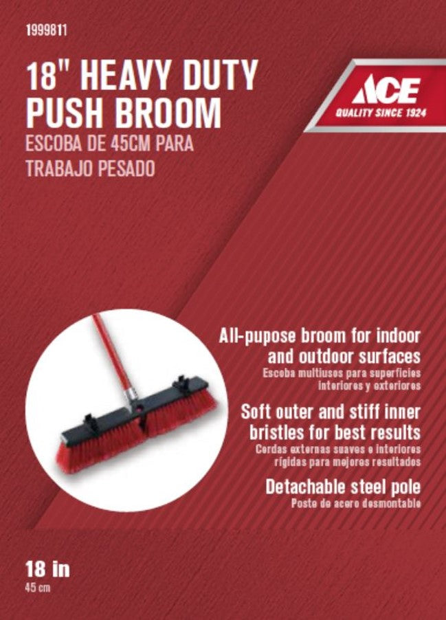 Ace Heavy Duty 18" Push Broom AHPI