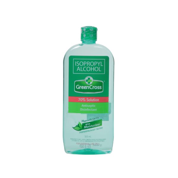 GREEN CROSS ISOPROPYL ALCOHOL 500ML 70% W/ MOISTURIZER