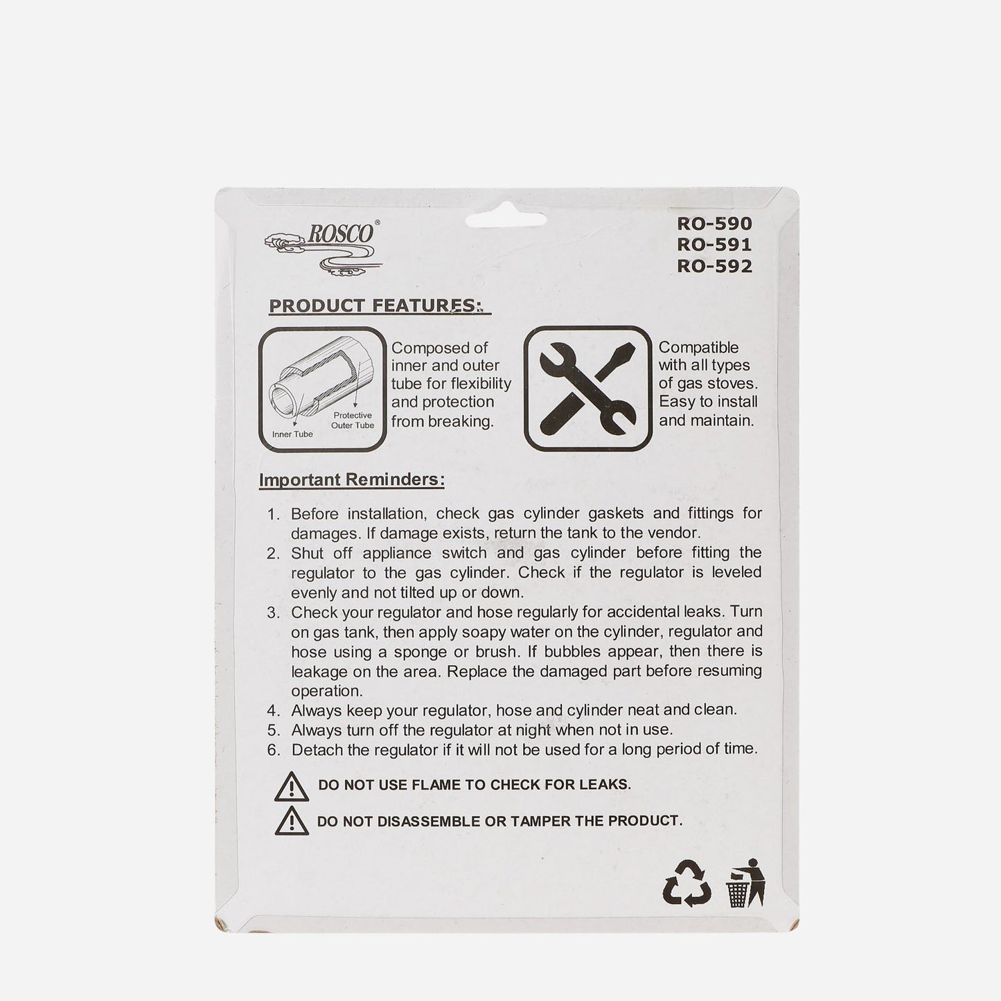 Rosco LPG Hose w/Shellane Regulator RO-592