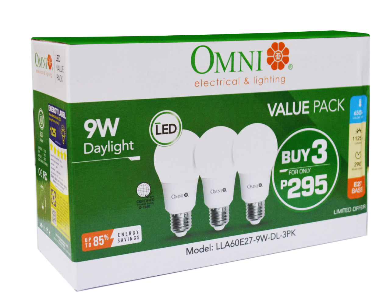OMNI LED BULB 9W DL 3 VALUE PACK