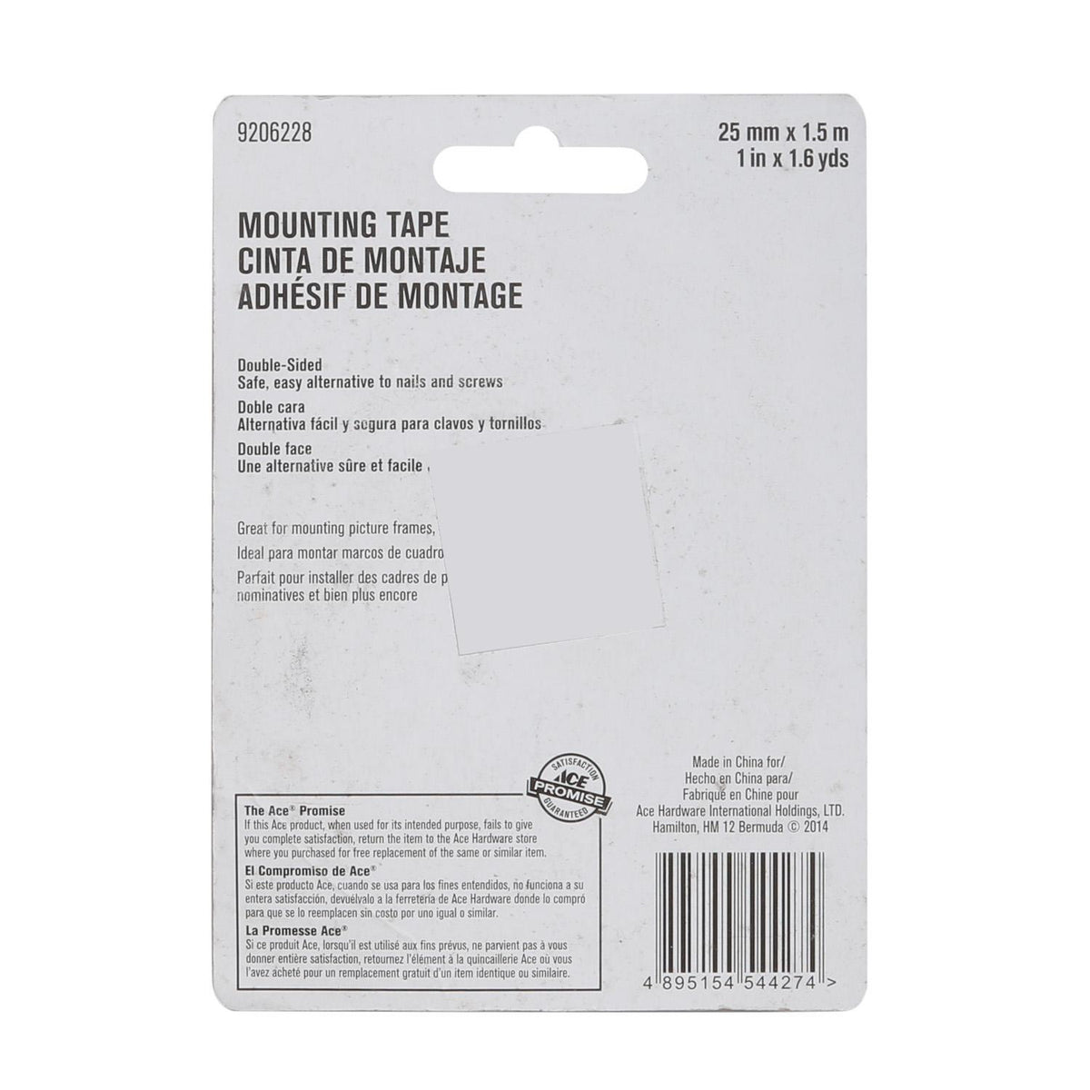 Ace Mounting Tape 25mm x 1.5m AHPI