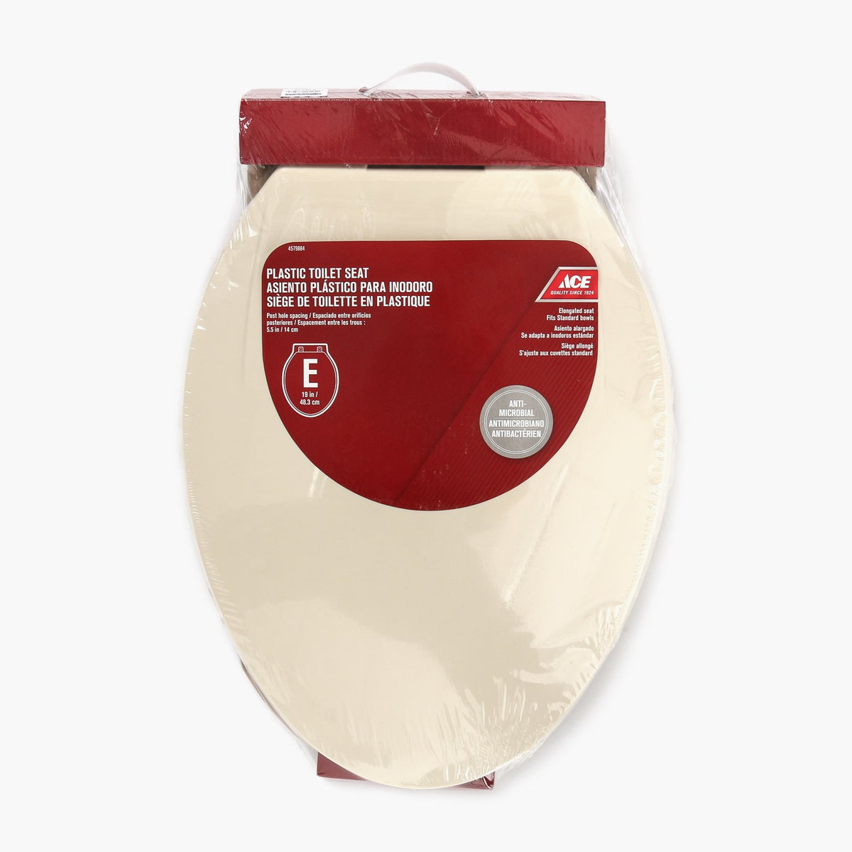 Ace 19" Bone Plastic Toilet Seat Cover AHPI