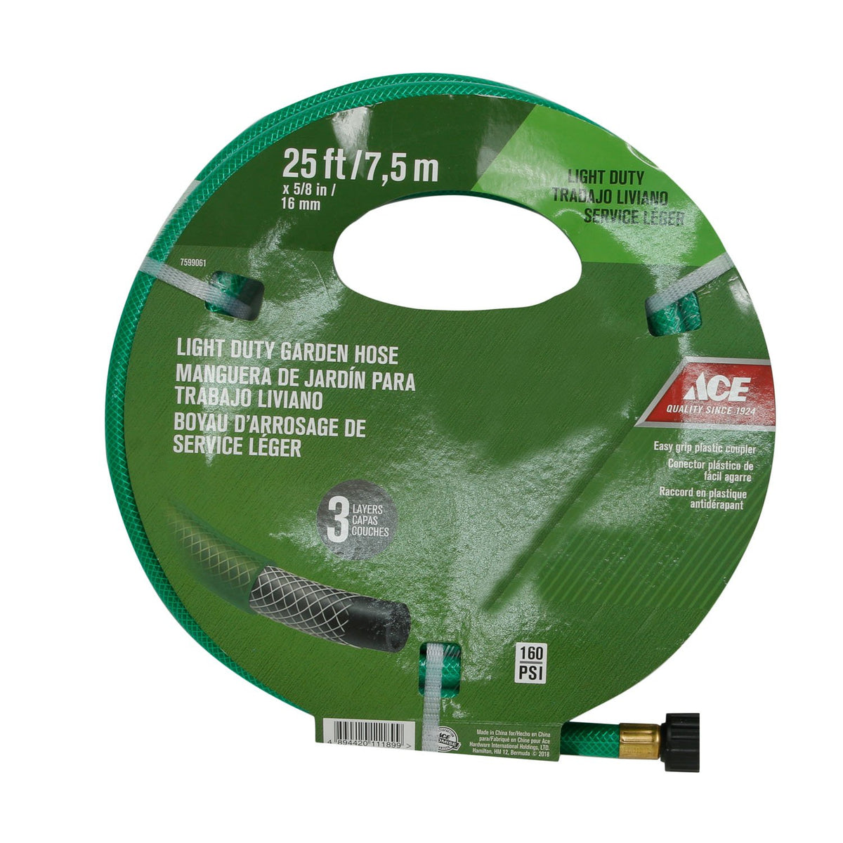 Ace Light Duty Garden Hose 25ft. x 5/8in. AHPI
