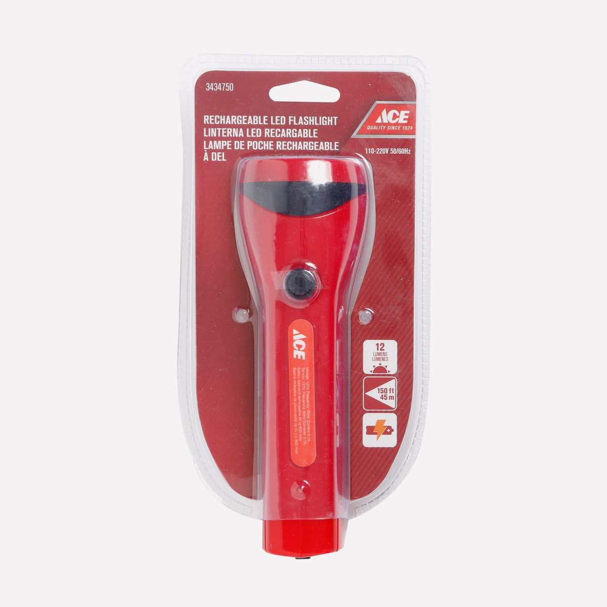 Ace Rechargeable 4 LED Flashlight 12 Lumens AHPI