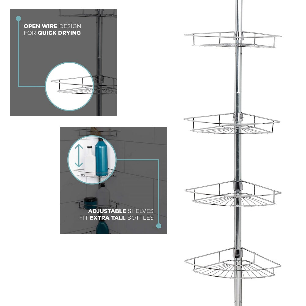 Zenith 3-Layer Bathtub and Shower Caddy