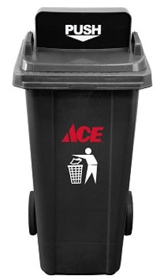 ACE 32-Gallon Recycling Bin with Wheels (Black) – AHPI