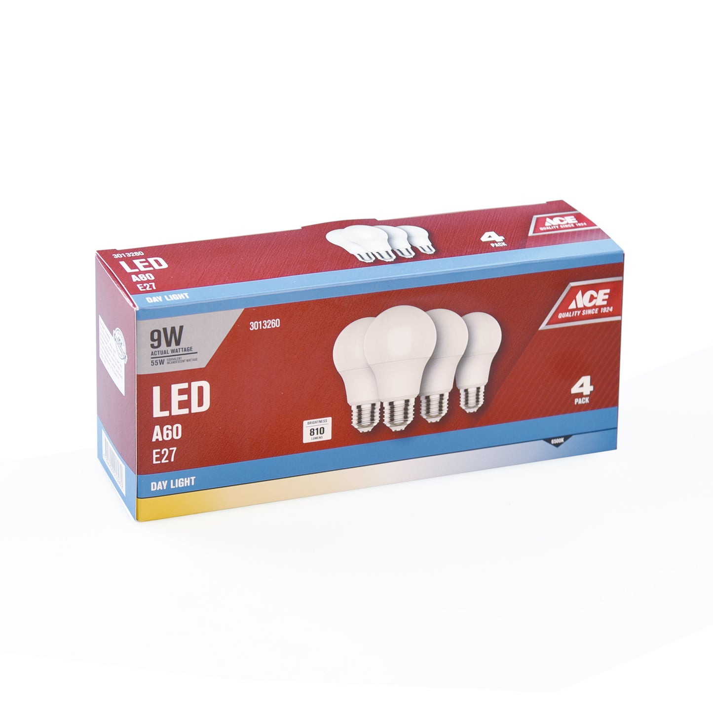 ACE LED Bulb A60 9W E27 6500K Daylight 4-Pack