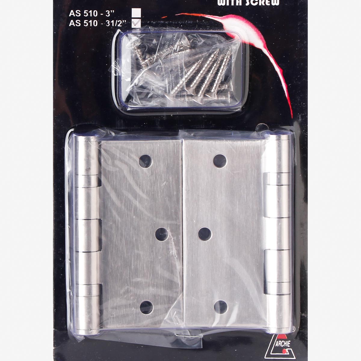 Archie All Stainless Loose Pin Hinges with Screws 3.5in. AS510 AHPI