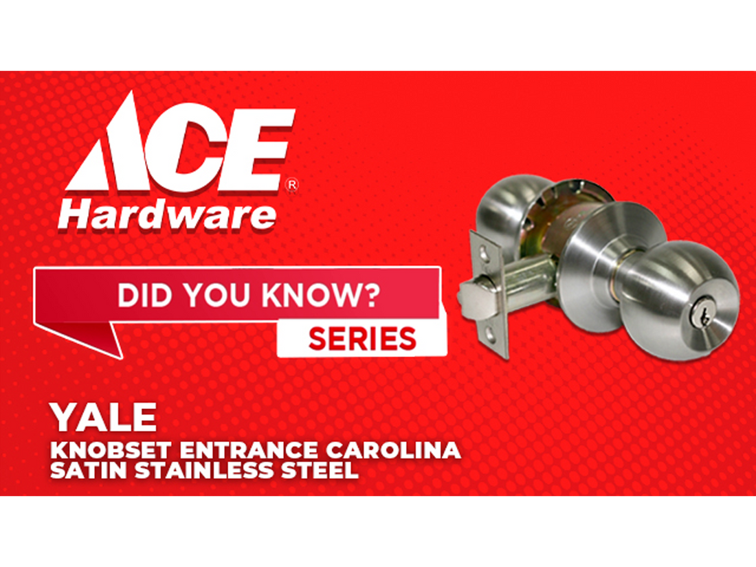 Did you know Yale Knobset Entrance Carolina Satin Stainless Steel