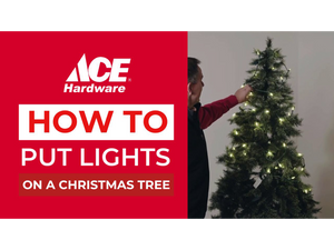 How to put lights on a Christmas tree