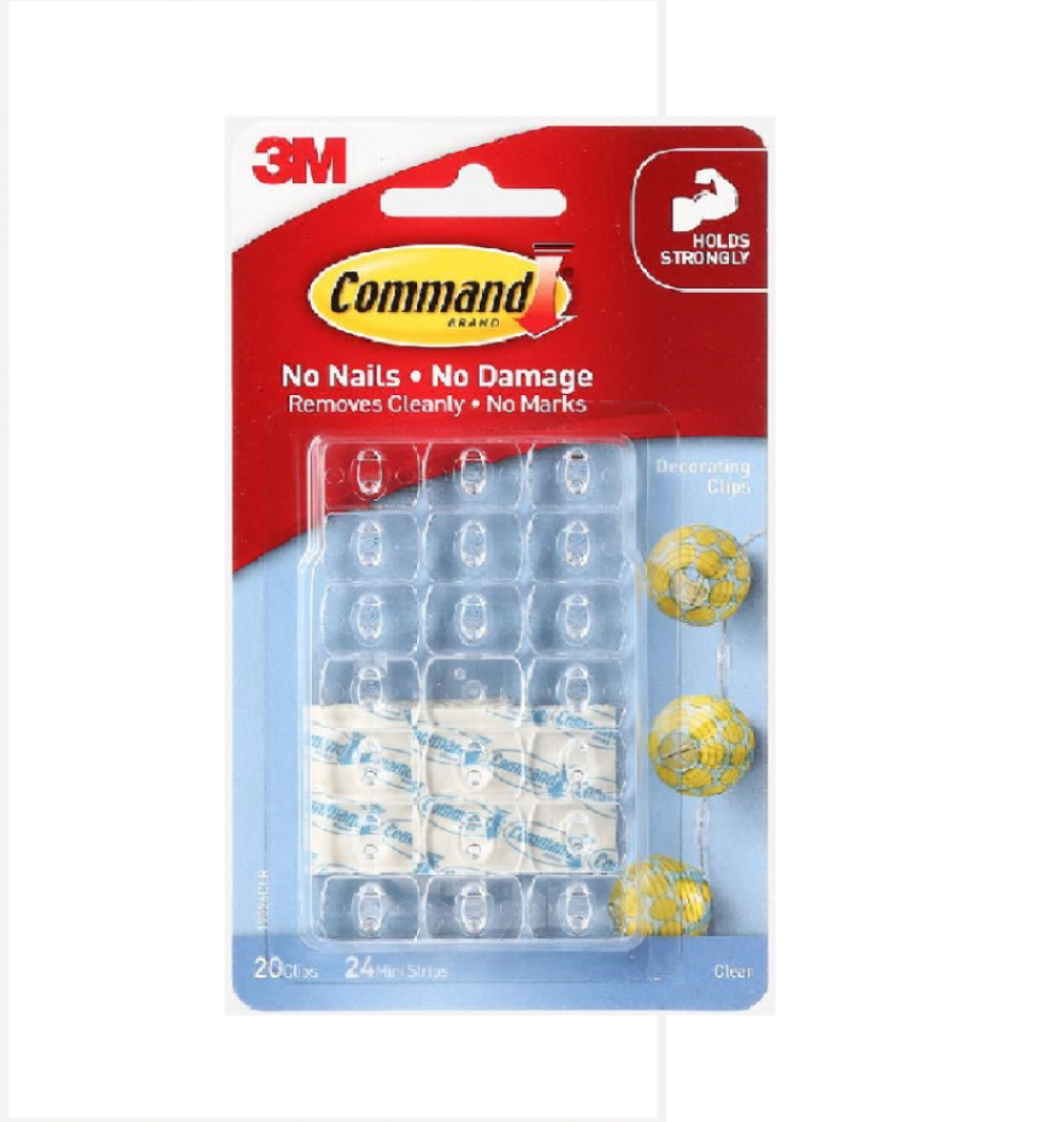 3M Command Mini Hook and Clip Rope - Mini 20pk.