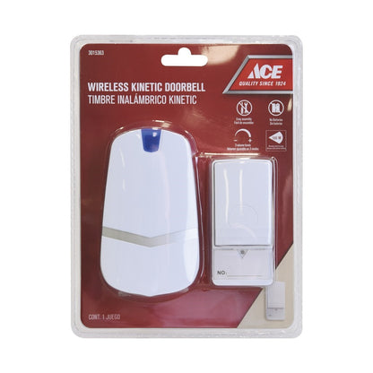 ACE Wireless Kinetic Doorbell White