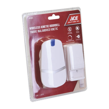 ACE Wireless Kinetic Doorbell White