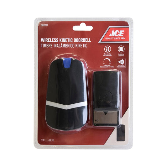 ACE Wireless Kinetic Doorbell Black